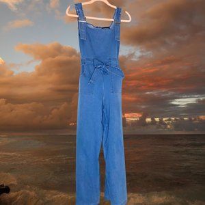 NWOT C'est Toi Size S Denim Wide Leg Jumpsuit 70s Summer Classic